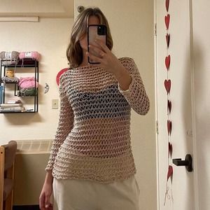 The vintage cream knit sweater